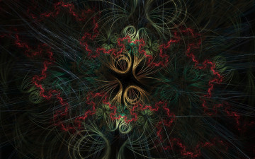 Картинка 3д графика fractal фракталы фон узор