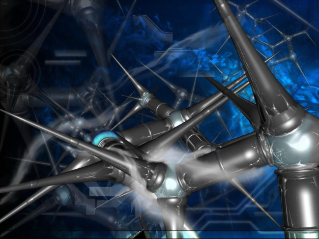 Обои картинки фото 3д, графика, modeling, моделирование, острые, отростки, абстракция