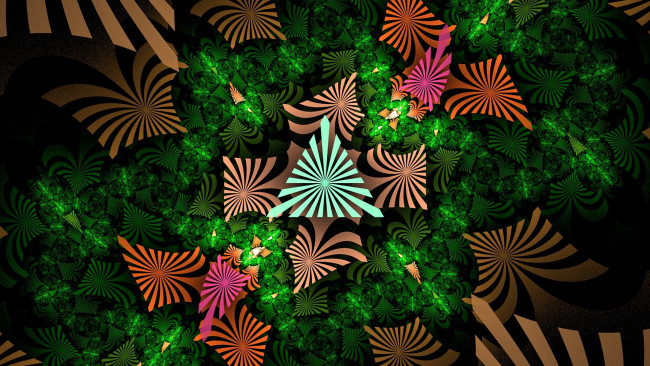 Обои картинки фото 3д, графика, fractal, фракталы, узор, линии, свечение