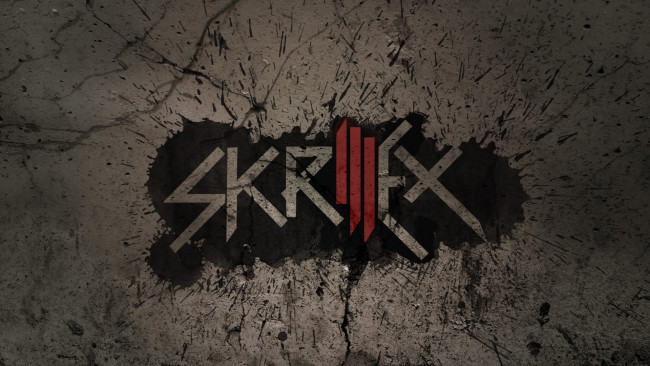 Обои картинки фото skrillex, splash, музыка, клякса, надпись