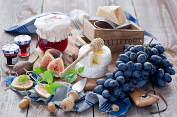Картинка еда разное виноград инжир сыр