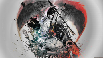 Картинка аниме fairy+tail бинт девушка мечи erza scarlet