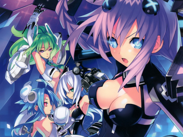 Обои картинки фото аниме, hyperdimension neptunia, hyperdimension, neptunia