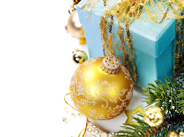 Обои картинки фото праздничные, шарики, шарик, коробка, подарок