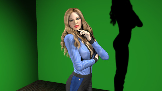 Обои картинки фото 3д графика, people , люди, девушка, взгляд