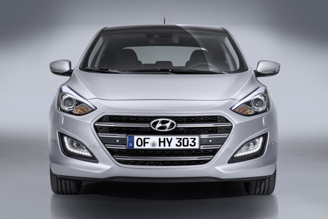 Обои картинки фото автомобили, hyundai, 5-door, i30, 2015г, gd, turbo, светлый