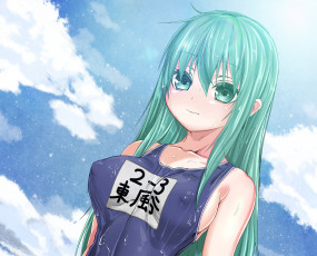 Картинка touhou аниме фон взгляд девушка