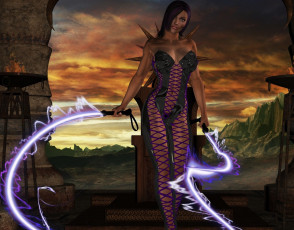 Картинка 3д+графика фантазия+ fantasy взгляд девушка магия фон
