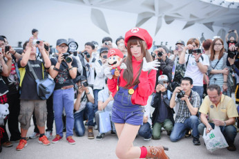 Картинка itsuki+akira разное cosplay+ косплей люди кепка кукла костюм марио японка