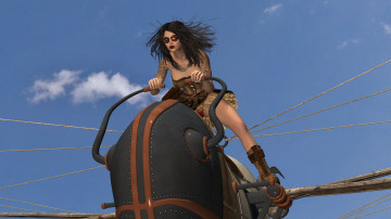 Картинка 3д+графика фантазия+ fantasy фон взгляд девушка