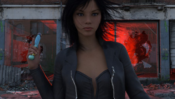 Картинка 3д+графика люди+ people фон взгляд девушка