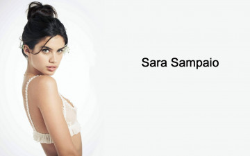 обоя девушки, sara sampaio, взгляд, белье, серьги, модель, сара, сампайо