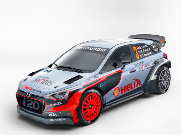 Обои картинки фото автомобили, hyundai, 2016г, ib, wrc, i20