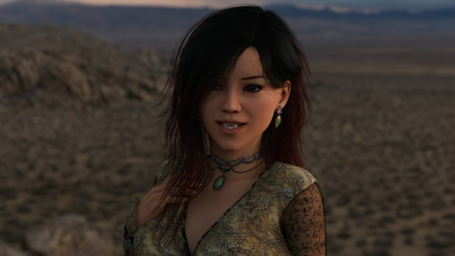 Обои картинки фото 3д графика, существа , creatures, вампир, фон, взгляд, девушка