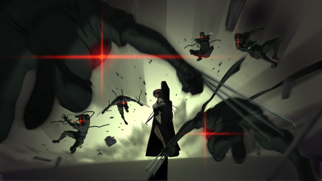 Обои картинки фото аниме, full metal daemon,  muramasa, девушка, ниндзя