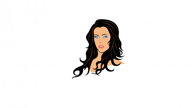 Обои картинки фото рисованное, люди, лицо, девушка, волосы