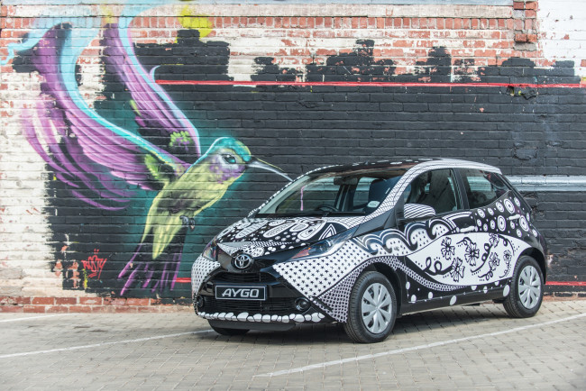 Обои картинки фото автомобили, toyota, za-spec, 5-door, x-play, aygo, 2015г