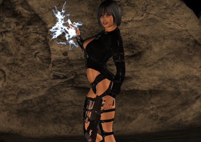 Обои картинки фото 3д графика, фантазия , fantasy, взгляд, девушка, магия, фон