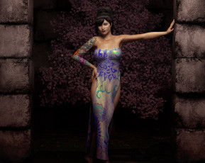 Картинка 3д+графика люди+ people девушка взгляд фон