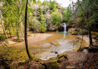 Картинка природа водопады водопад скала