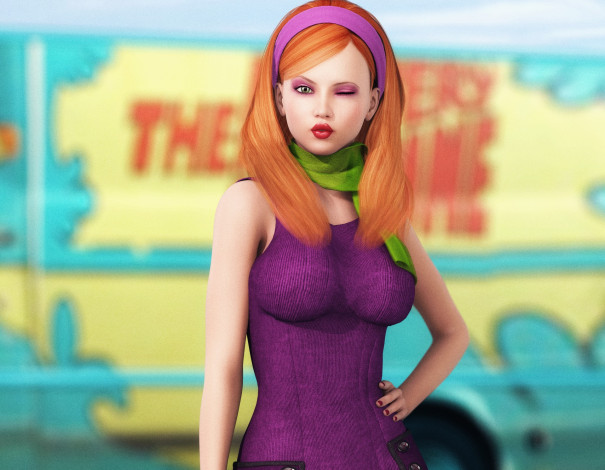 Обои картинки фото 3д графика, люди , people, взгляд, девушка, фон