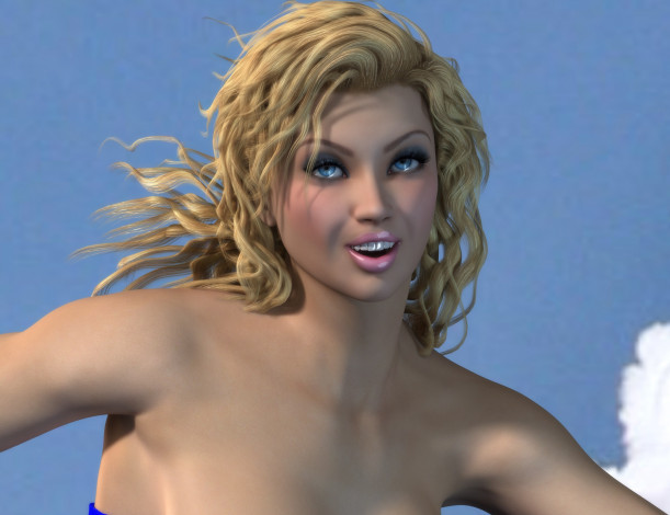 Обои картинки фото 3д графика, портрет , portraits, девушка, взгляд, фон