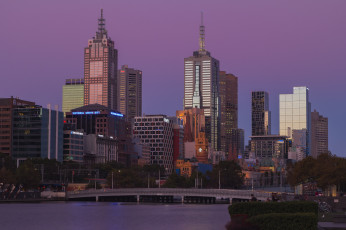 Картинка melbourne города мельбурн+ австралия небоскребы панорама