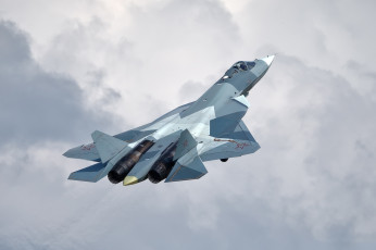 Картинка t-50+pak-fa авиация боевые+самолёты истребитель