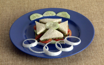 Картинка еда бутерброды +гамбургеры +канапе овощной бутерброд лук огурец