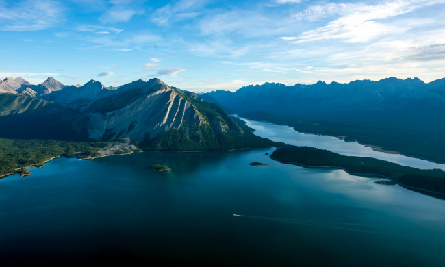 Обои картинки фото природа, пейзажи, панорама, залив, горы