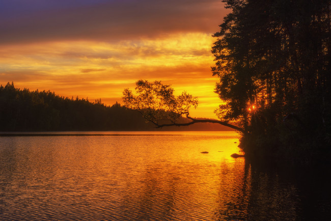 Обои картинки фото природа, восходы, закаты, простор