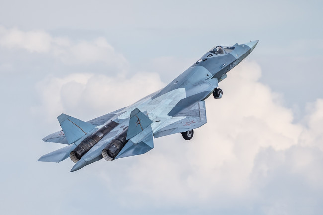 Обои картинки фото t-50 pak-fa, авиация, боевые самолёты, истребитель
