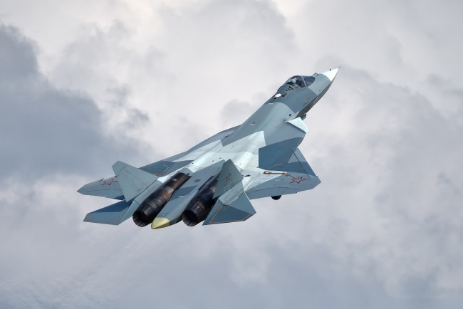 Обои картинки фото t-50 pak-fa, авиация, боевые самолёты, истребитель