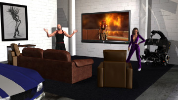 Картинка 3д+графика люди+ people взгляд фон девушка