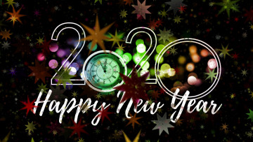 Картинка праздничные -+разное+ новый+год надпись пожелание дата часы