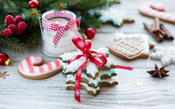 обоя праздничные, угощения, печенье