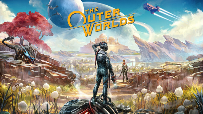 Обои картинки фото the outer worlds , 2019, видео игры, ---другое, постер, ролевая, игра, ps4, xbox, one, the, outer, worlds, вид, от, первого, лица, obsidian, entertainment