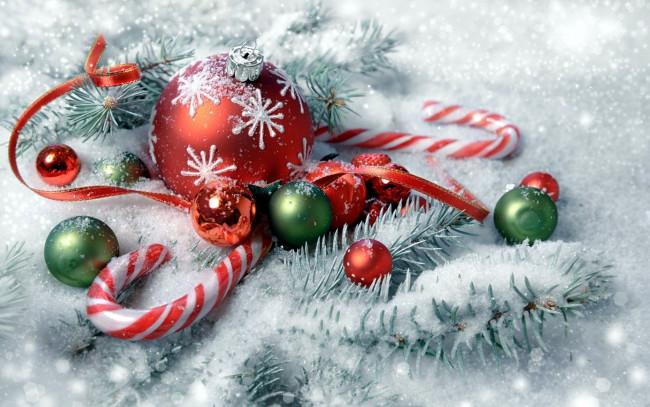 Обои картинки фото праздничные, шары, шарики, серпантин, ветки