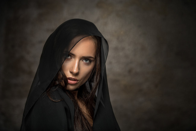 Обои картинки фото девушки, -unsort , лица,  портреты, платок, портрет, лицо, красотка, модель, девушка