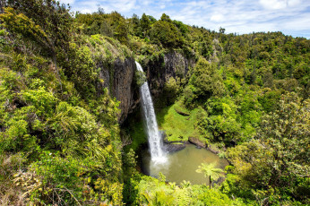Картинка bridal+veil+falls new+zealand природа водопады bridal veil falls new zealand