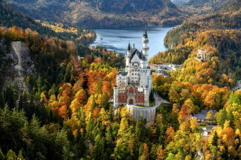 Картинка neuschwanstein+castle города замок+нойшванштайн+ германия neuschwanstein castle