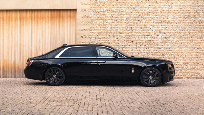 Обои картинки фото 2020 rolls-royce ghost ewb, автомобили, rolls-royce, лимузин, rolls, royce, ghost, ewb, 2020, черный, профиль