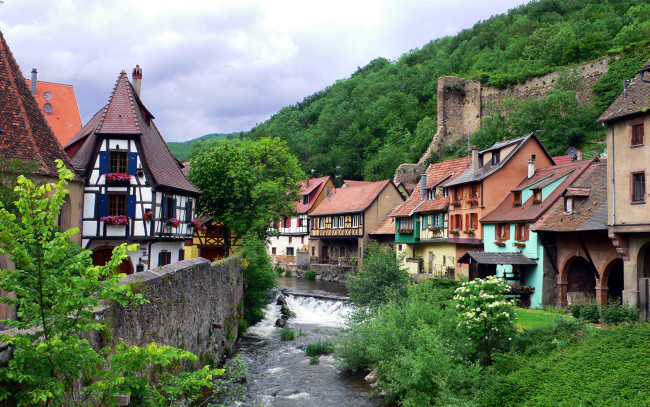 Обои картинки фото kaysersberg, france, города, - улицы,  площади,  набережные