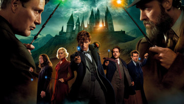 обоя кино фильмы, fantastic beasts,  the secrets of dumbledore, коллаж