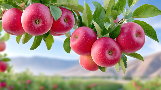 Обои картинки фото 3д графика, природа , nature, яблоки