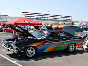 Картинка chevrolet chevelle ss автомобили выставки уличные фото