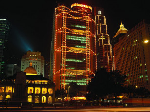 Картинка города огни ночного