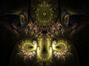 Картинка 3д графика fractal фракталы фон фрактал