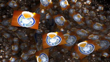 Картинка 3д графика fractal фракталы фон цвет узор линии изгибы