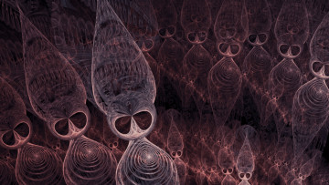 Картинка 3д графика fractal фракталы изгибы фон цвет узор линии